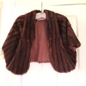 VINTAGE FUR CAPE FROM KASTORIAN FURS, SACRAMENTO, CA.